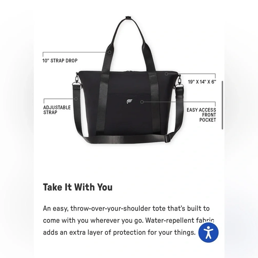 Fabletics The Everyday Tote in Berry Crush - Picture 11 of 13